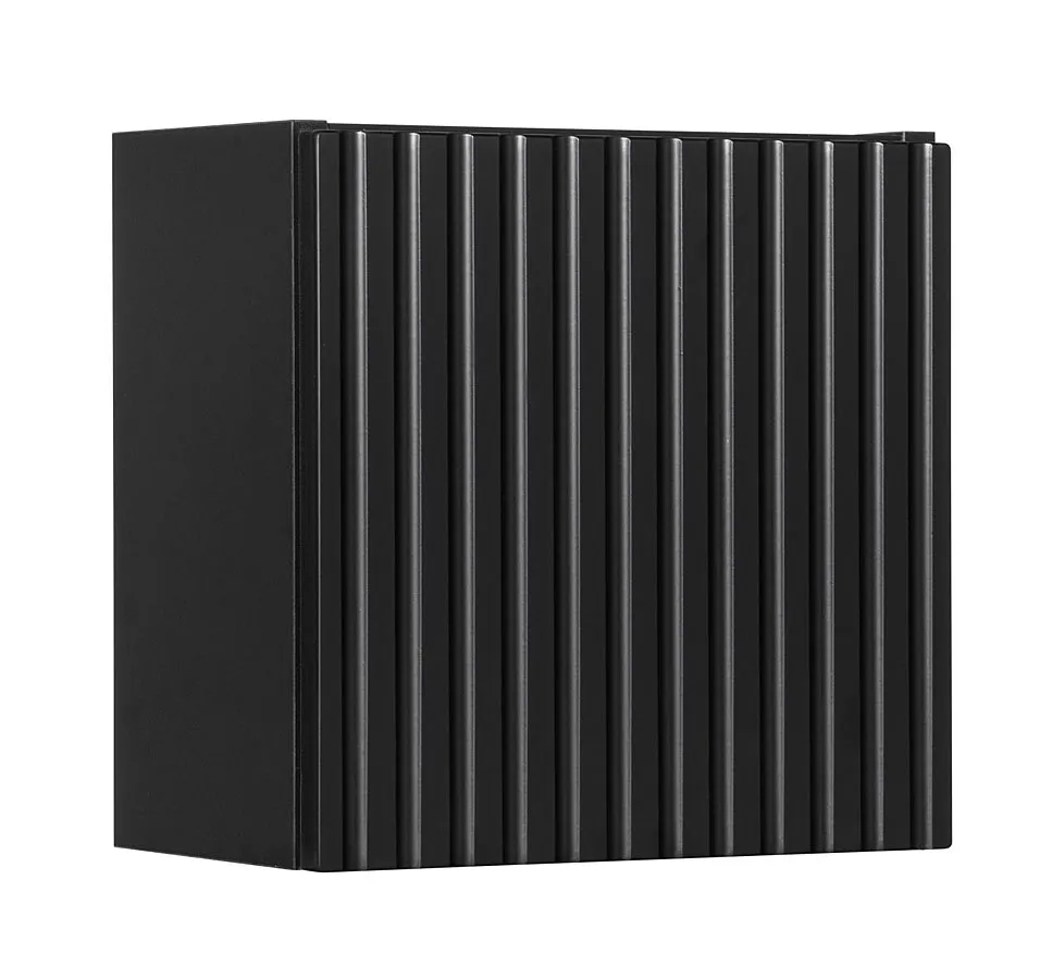 Czarna ryflowana szafka łazienkowa E2-W44