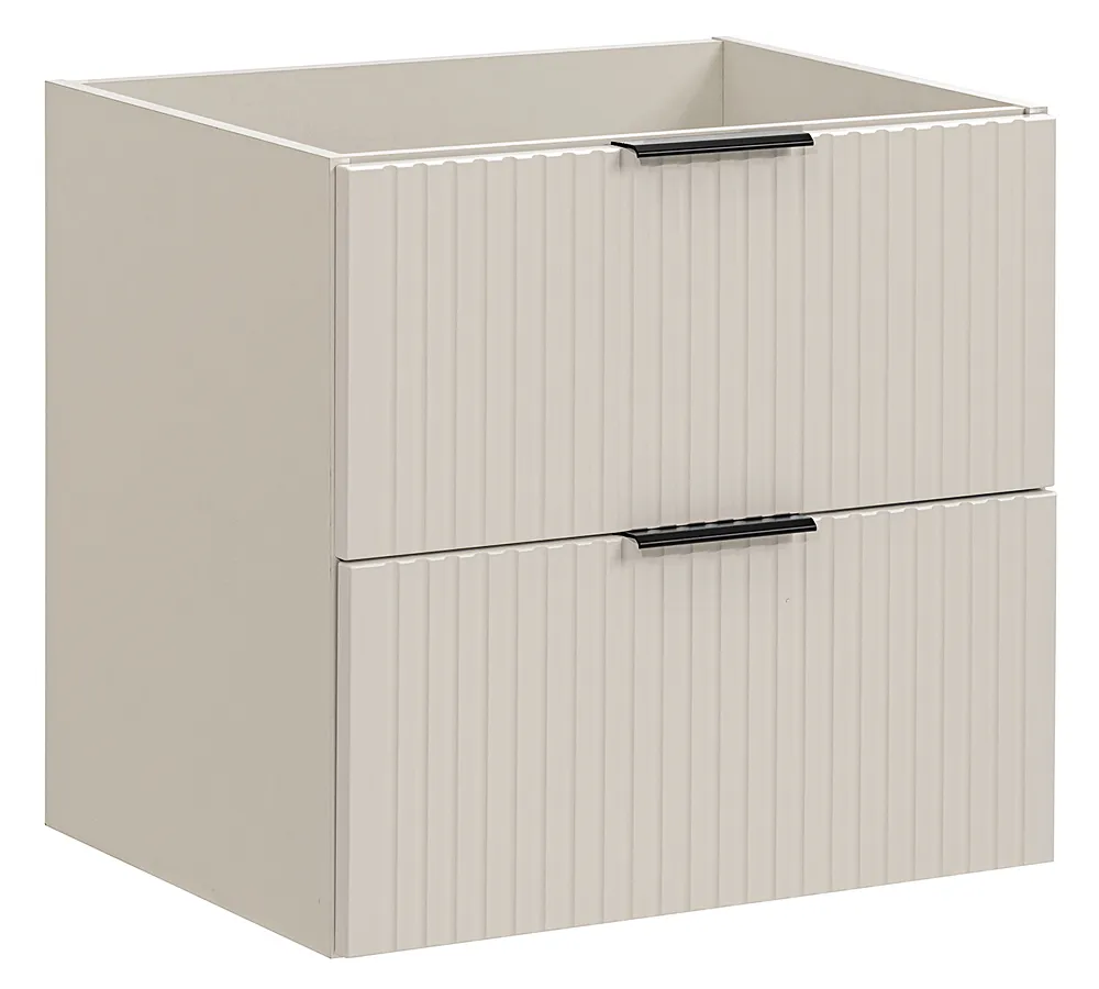 Beżowa wisząca szafka pod umywalkę 60 cm S2-L35