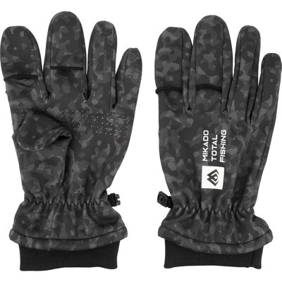 Rękawiczki MIKADO Softshell Camo UMR-25BC-M M Szaro-czarny