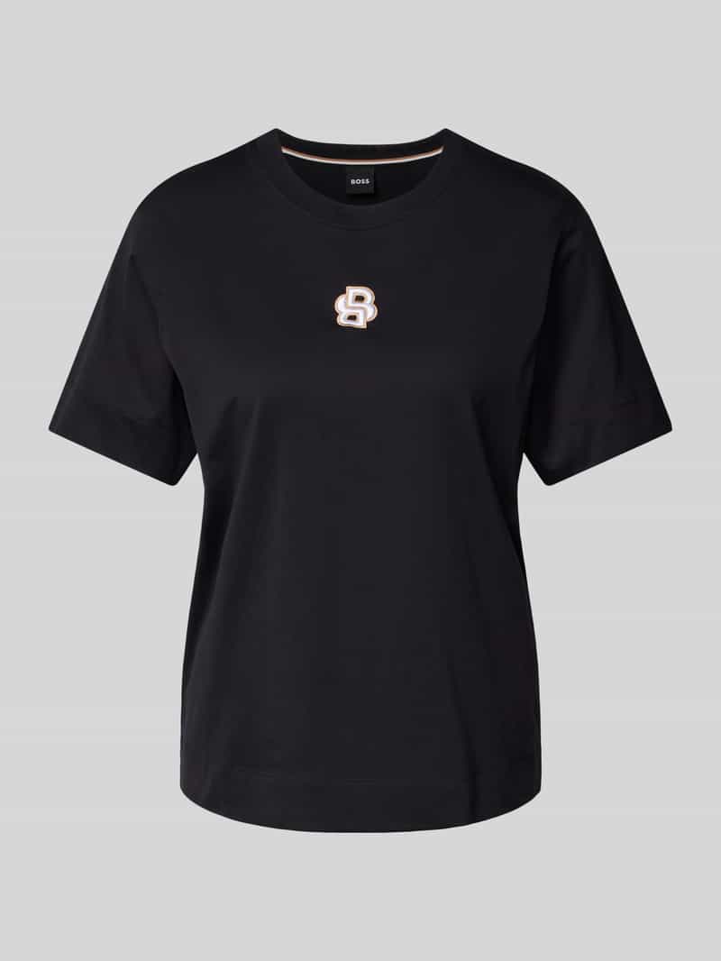 T-shirt z wyhaftowanym logo model ‘Elpha’