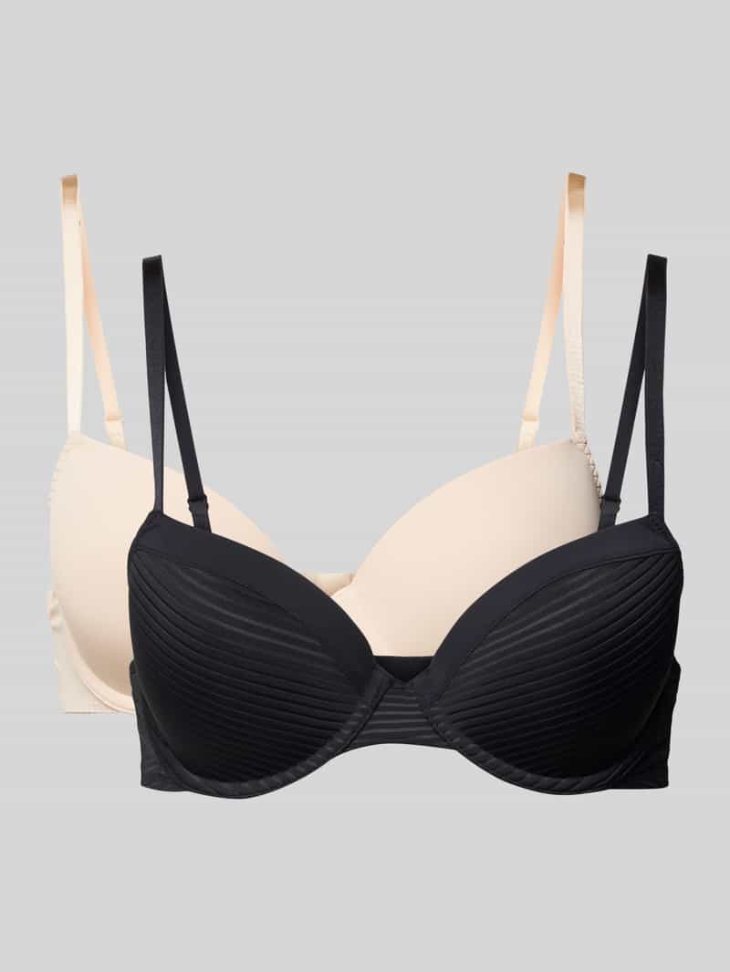 Biustonosz z zapięciem na haftkę w zestawie 2 szt. model ‘LOUISE’