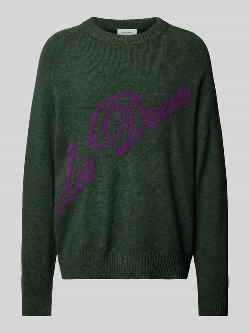 Sweter z dzianiny z nadrukiem z logo model ‘Elliot’