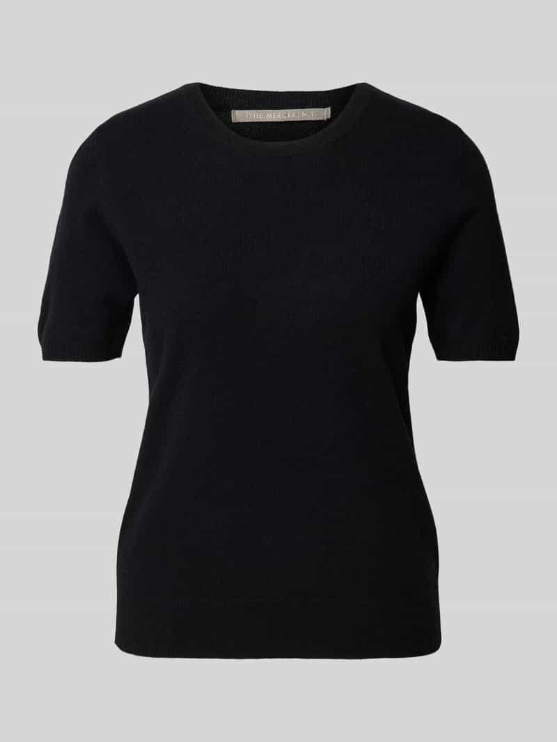 T-shirt z kaszmiru z okrągłym dekoltem