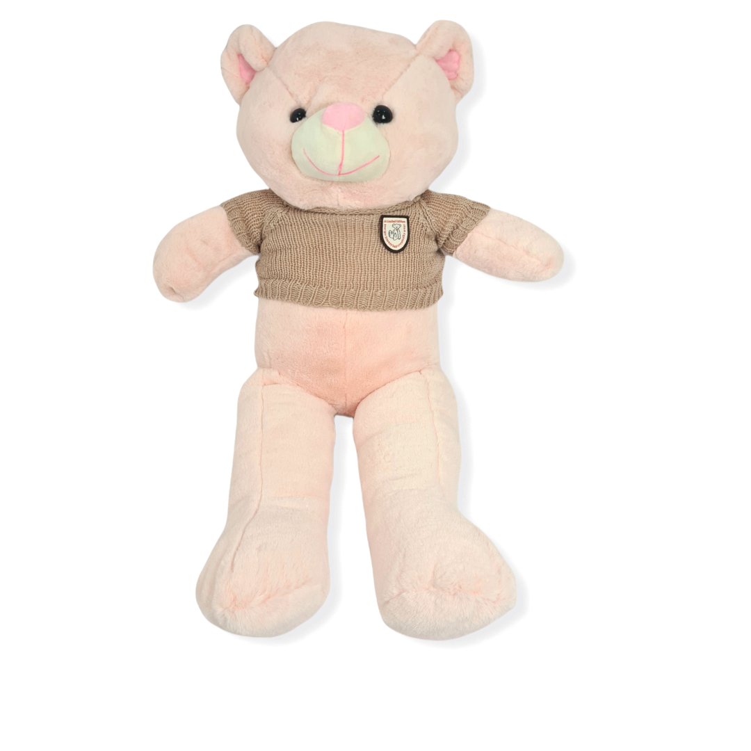 Maskotka Miś w ubranku na prezent 80 cm różowy