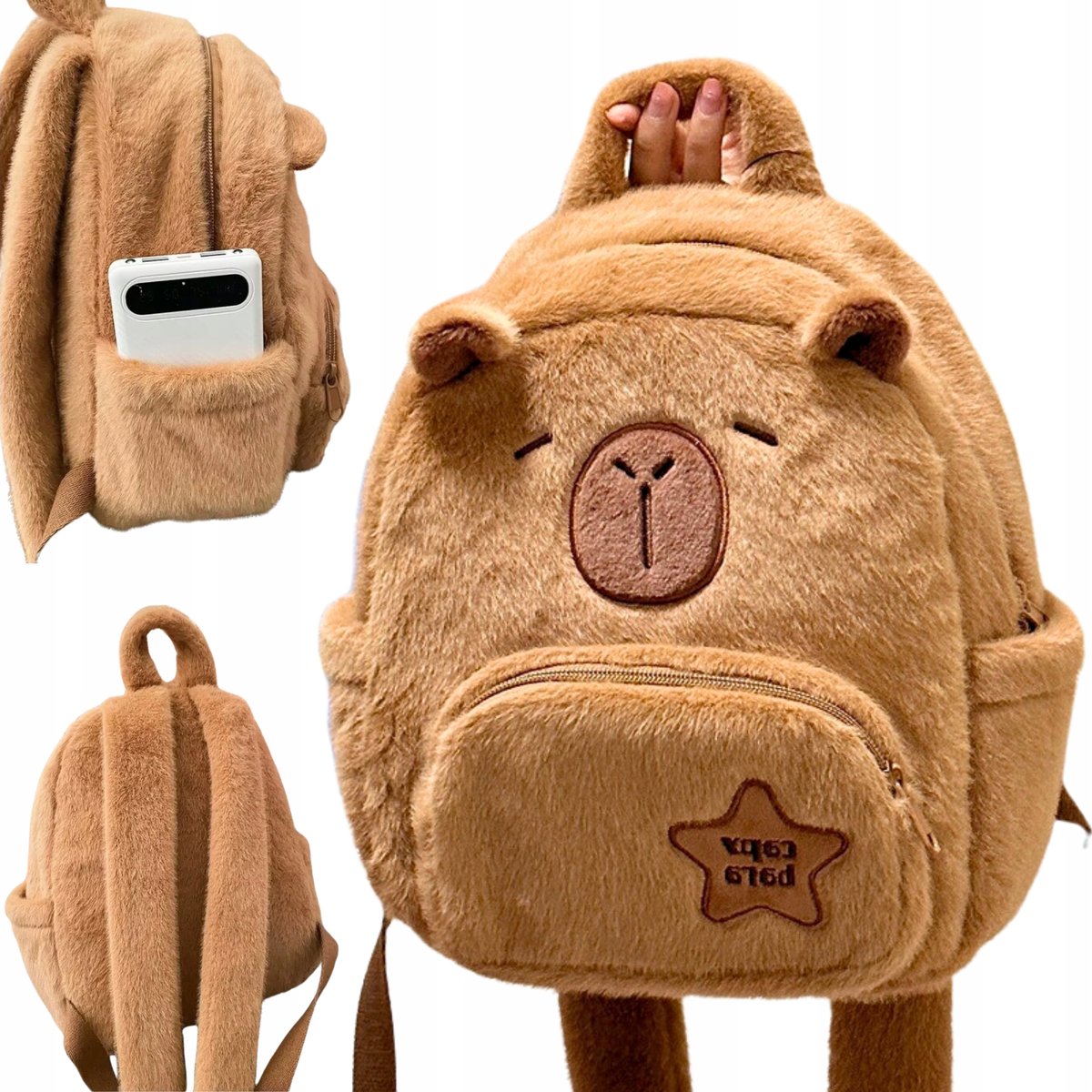Plecak Pluszowy Plecaczek Kapibara Do Szkoły Przedszkola Capybara 30 cm