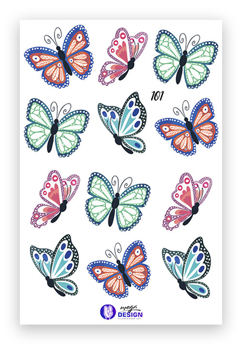 TATUAŻE DZIARY ZMYWALNE DLA DZIECI NA URODZINY MOTYLKI 101