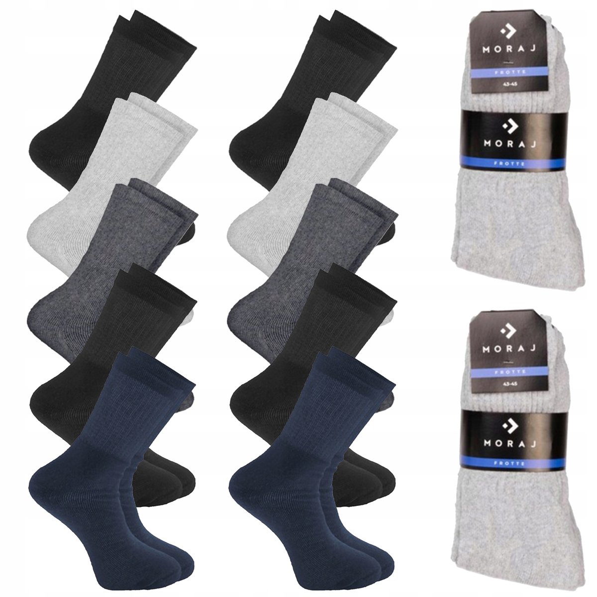 Grube SKARPETY FROTTE Bawełniane Robocze MORAJ r. 39-42