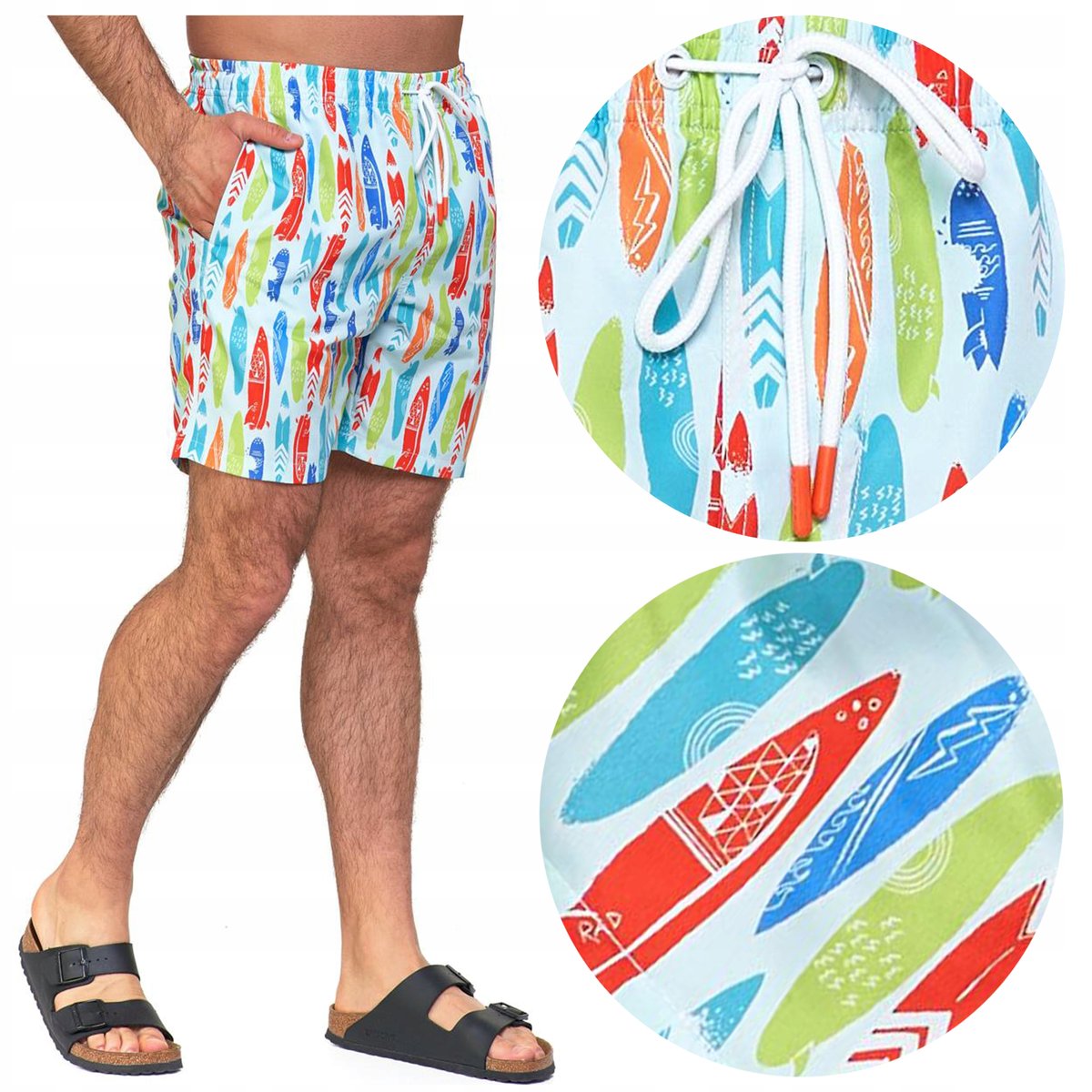 KĄPIELÓWKI MĘSKIE Spodenki Kąpielowe Szorty Plażowe na Plażę MORAJ r. 3XL