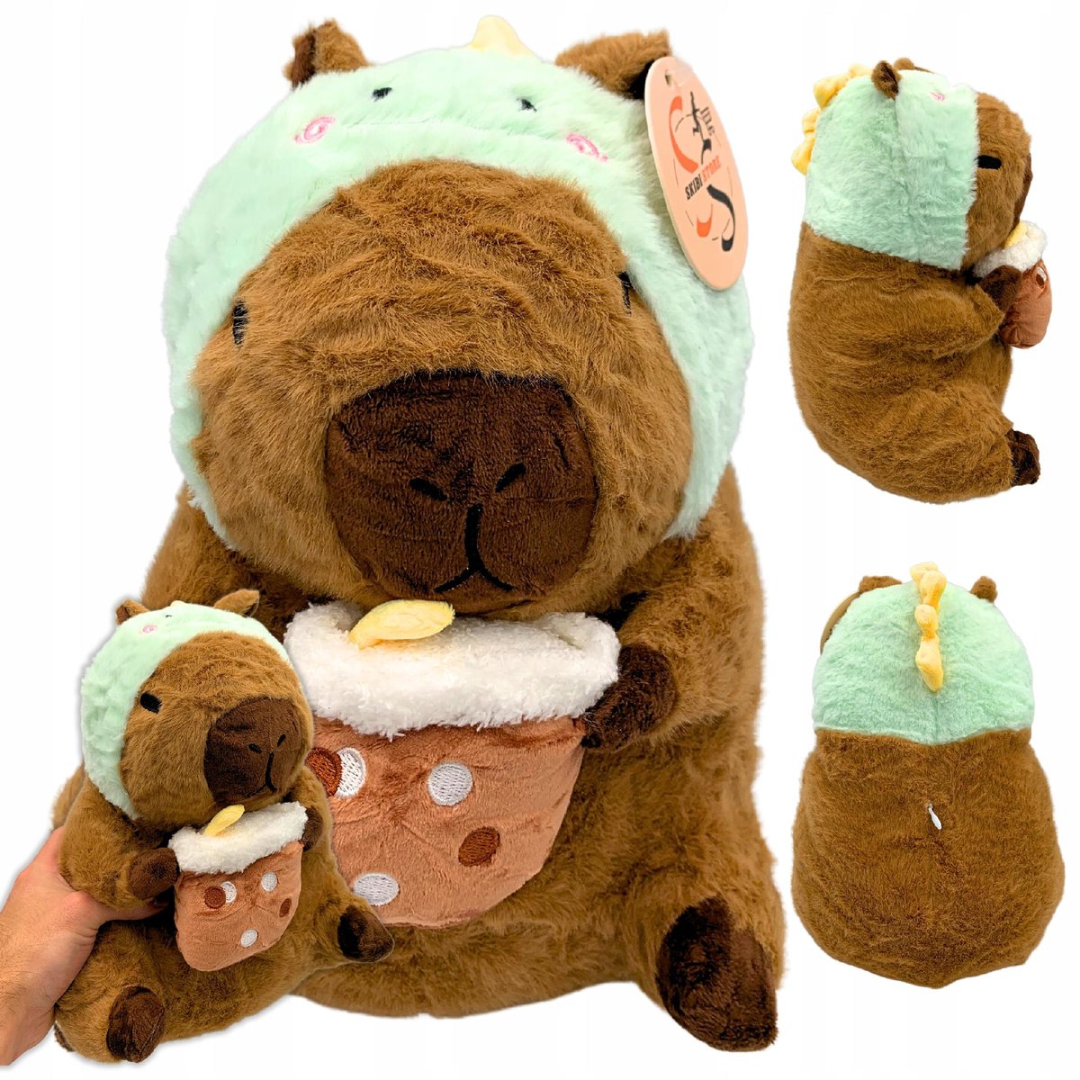Maskotka Pluszak Kapibara Dinozaur Shake Przytulanka Pluszowa 30 cm