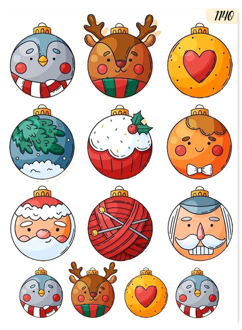 1szt TATUAŻE ZMYWALNE DLA DZIECI 7X10 Boże Narodzenie Świąteczne 1140