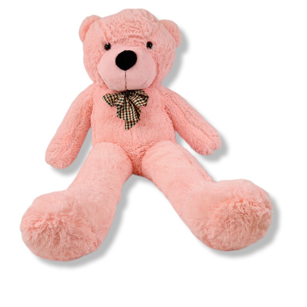 Duży miś pluszowy klasyczny z kokardą 130 cm Różowy