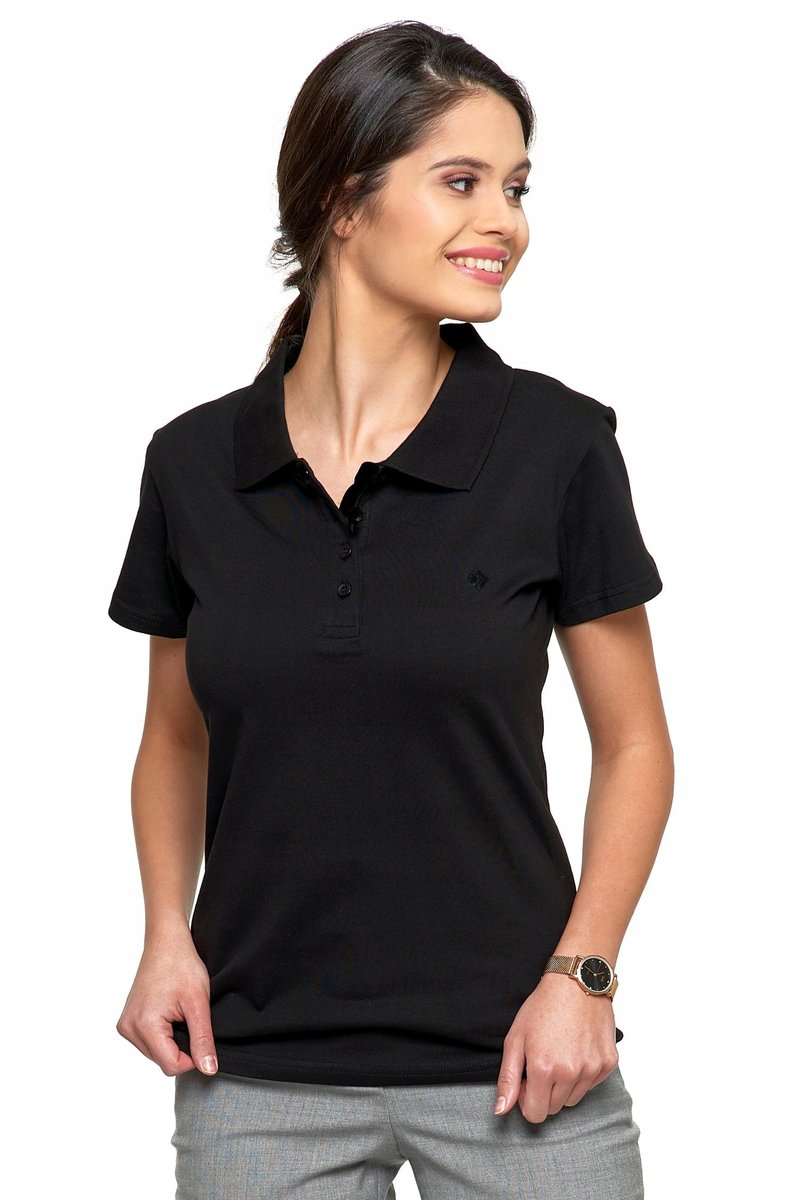 Damska KOSZULKA POLO Premium Bawełna Moraj Koszula Polówka Z Kołnierzykiem r. XL (42)