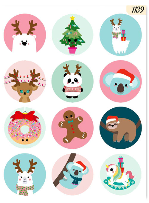 1szt TATUAŻE ZMYWALNE DLA DZIECI 7X10 Boże Narodzenie Świąteczne 1139
