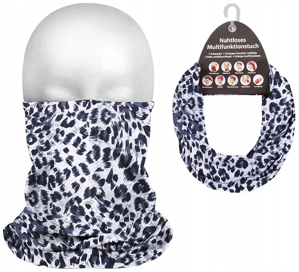 KOMINIARKA ELASTYCZNA CHUSTA TUNEL SZAL PANTERKA