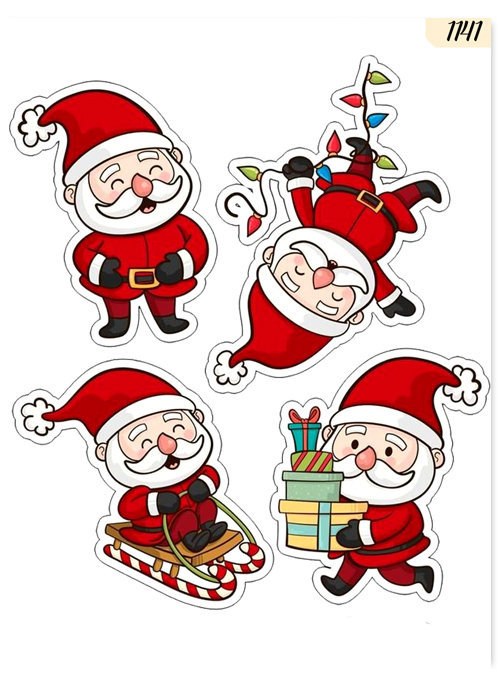 1szt TATUAŻE ZMYWALNE DLA DZIECI 7X10 Boże Narodzenie Świąteczne 1141