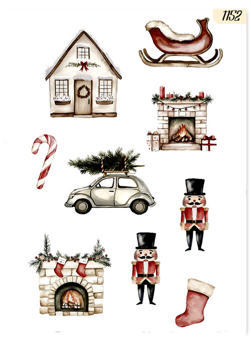 1szt TATUAŻE ZMYWALNE DLA DZIECI 7X10 Boże Narodzenie Świąteczne 1152
