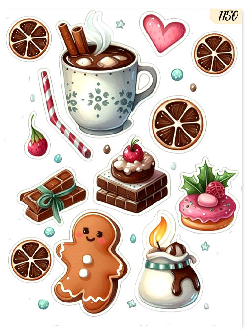 1szt TATUAŻE ZMYWALNE DLA DZIECI 7X10 Boże Narodzenie Świąteczne 1150