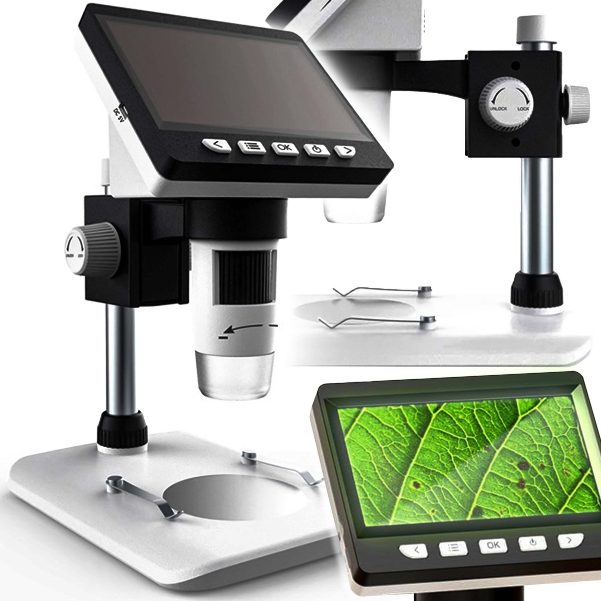 Precyzyjny Mikroskop Cyfrowy Dla Elektrotnika Do Lutowania 1000X Widok Pc