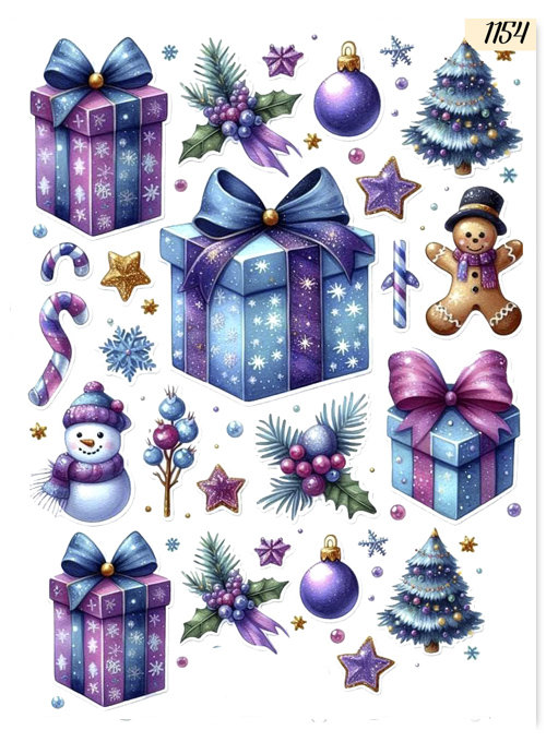 1szt TATUAŻE ZMYWALNE DLA DZIECI 7X10 Boże Narodzenie Świąteczne 1154
