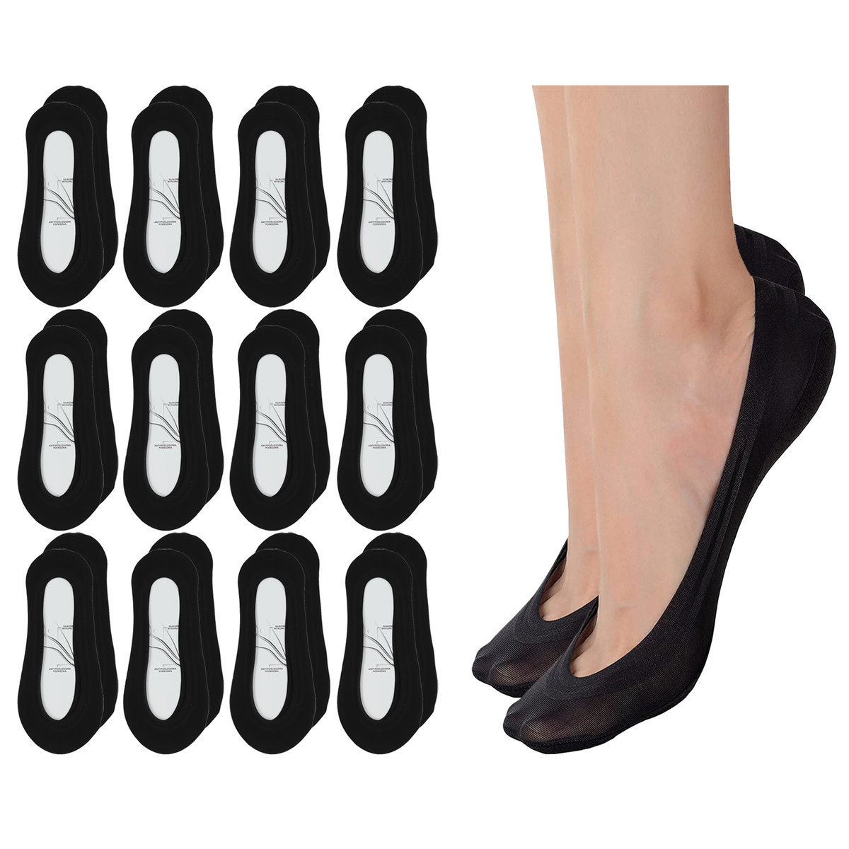 NISKIE STOPKI BALERINKI Laserowo Cięte 12Par Moraj r. 38-41