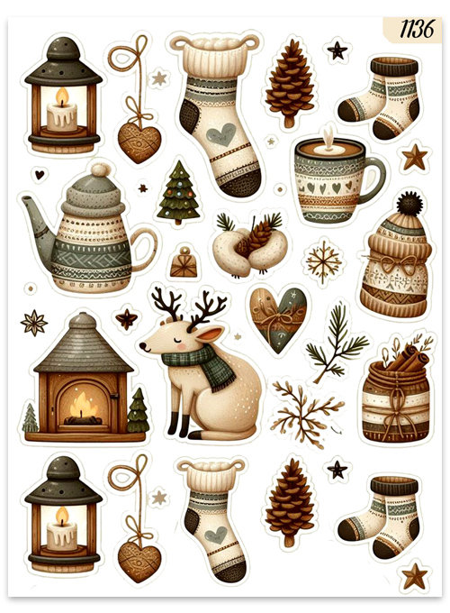 1szt TATUAŻE ZMYWALNE DLA DZIECI 7X10 Boże Narodzenie Świąteczne 1136