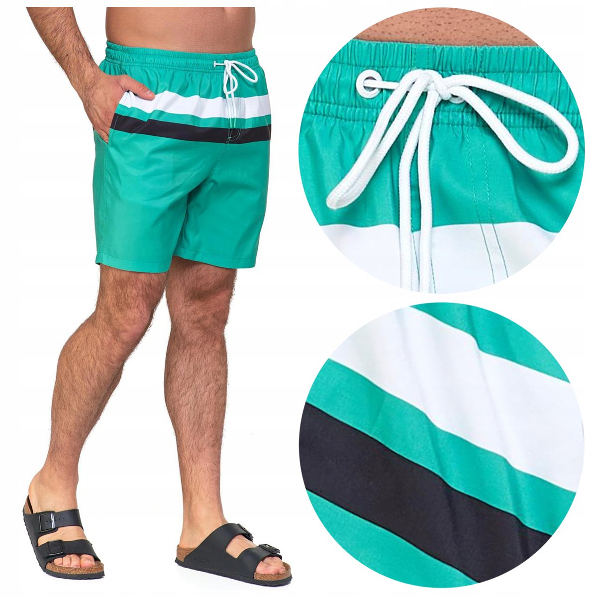 KĄPIELÓWKI MĘSKIE Spodenki Kąpielowe Szorty Plażowe na Plażę MORAJ r. L