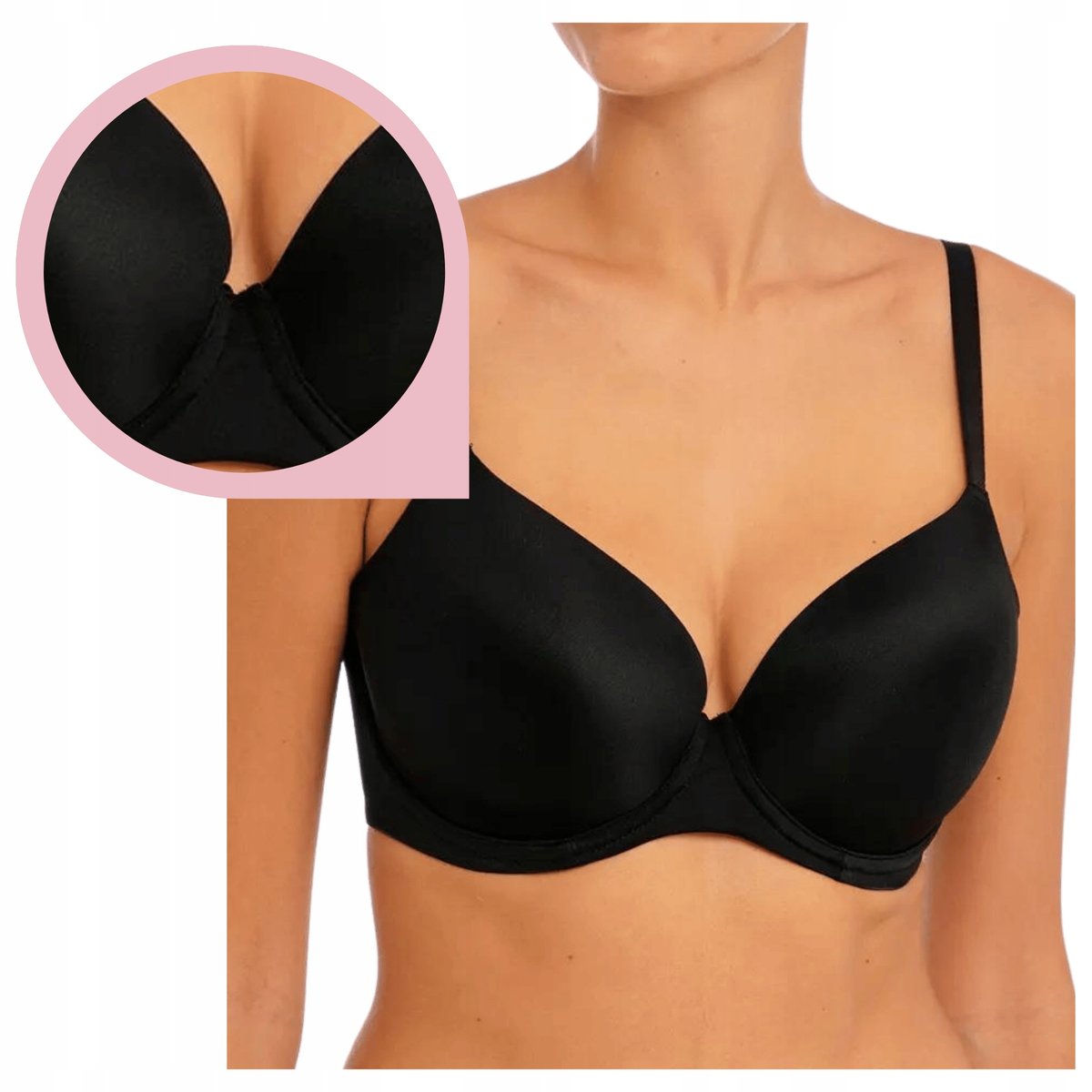 Biustonosz FREYA Undetected T-Shirt Bra czarny - 80F