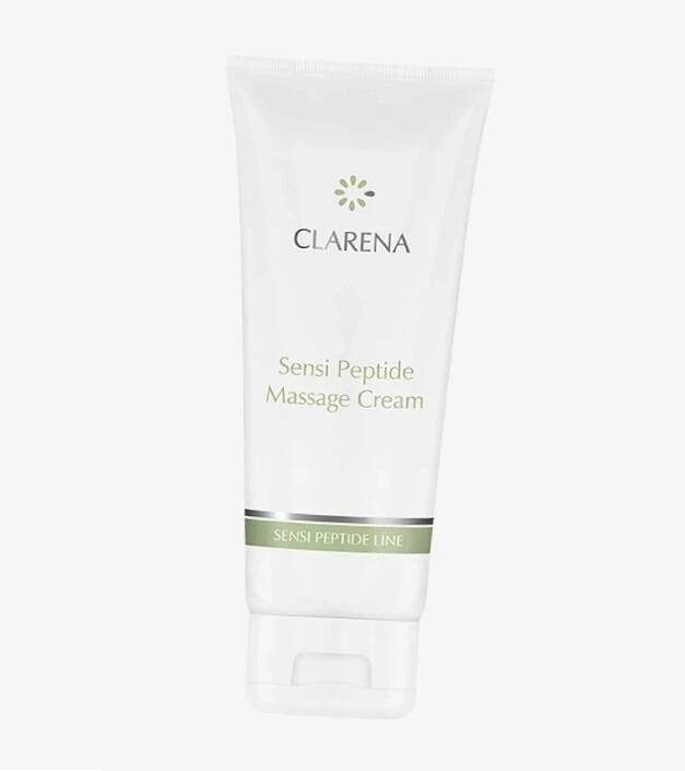 Clarena Sensi Peptide Massage Cream, Krem do Masażu Twarzy, Szyi i Dekoltu do Cery Wrażliwej, 200ml