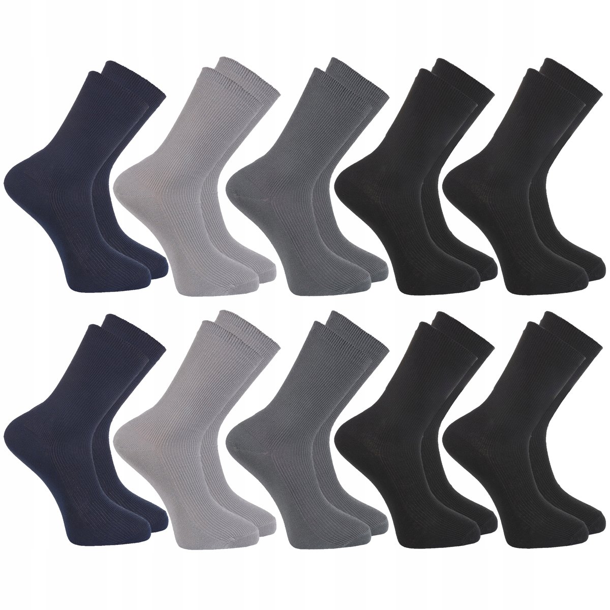 10x BEZUCISKOWE Skarpetki Męskie Długie Bawełniane 10 Par MORAJ r. 39-42