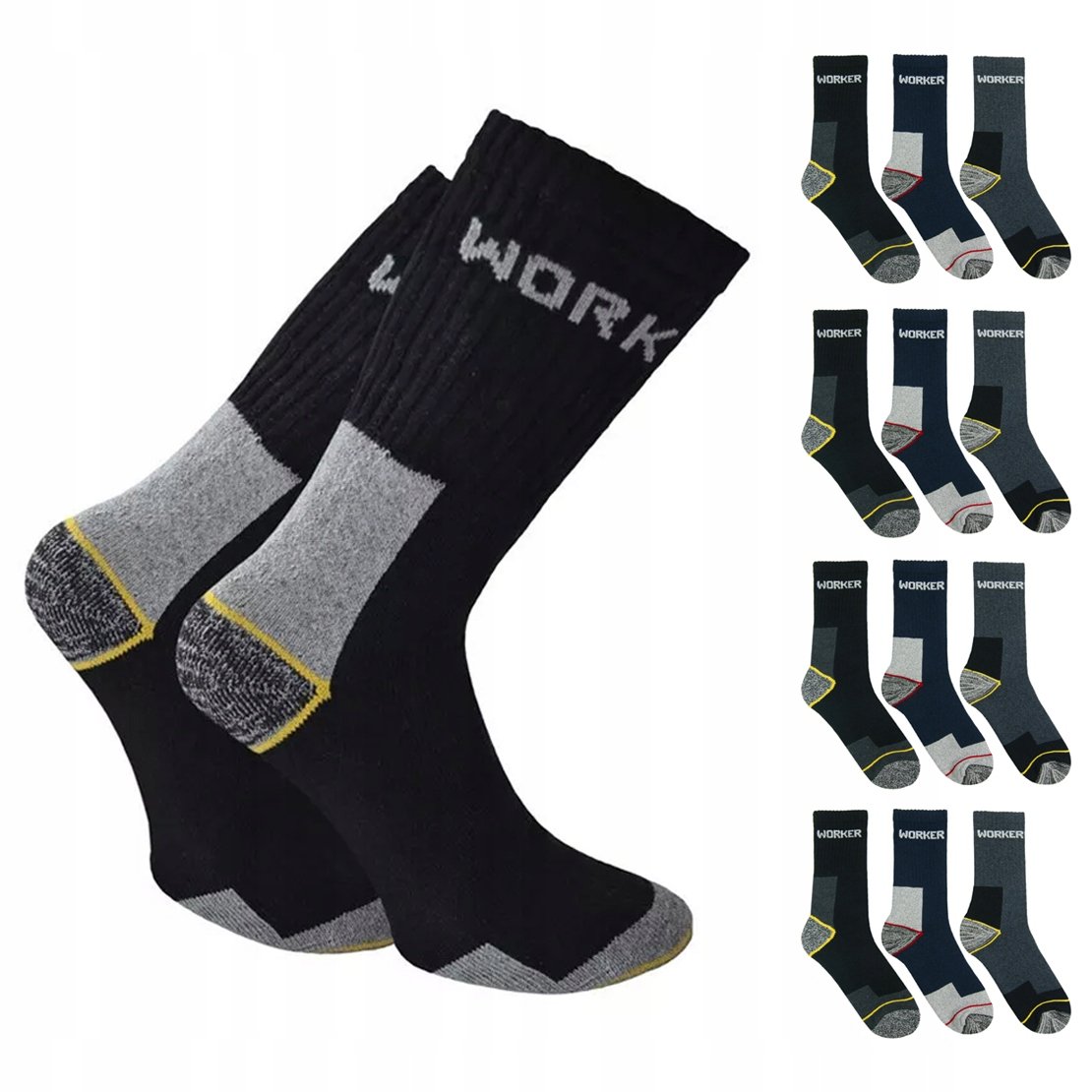 Skarpety Męskie Robocze Do Pracy 12Pak Mocne 39-42 r. 39-42