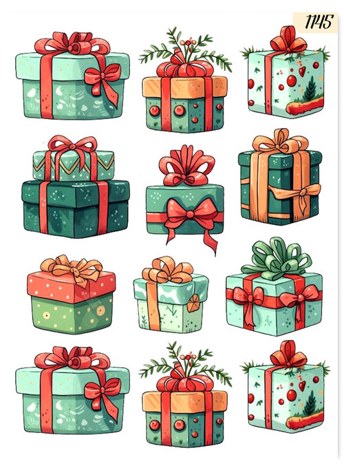 1szt TATUAŻE ZMYWALNE DLA DZIECI 7X10 Boże Narodzenie Świąteczne 1145