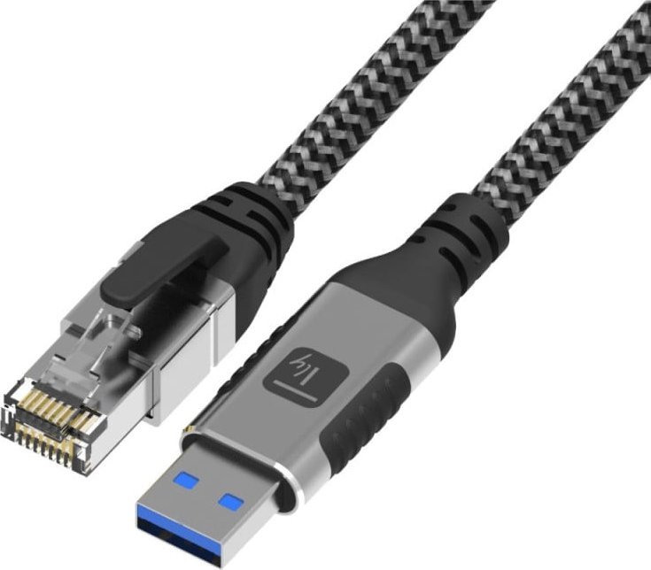 TECHLY Kabel sieciowy USB-A na Gigabit Ethernet RJ45 1m