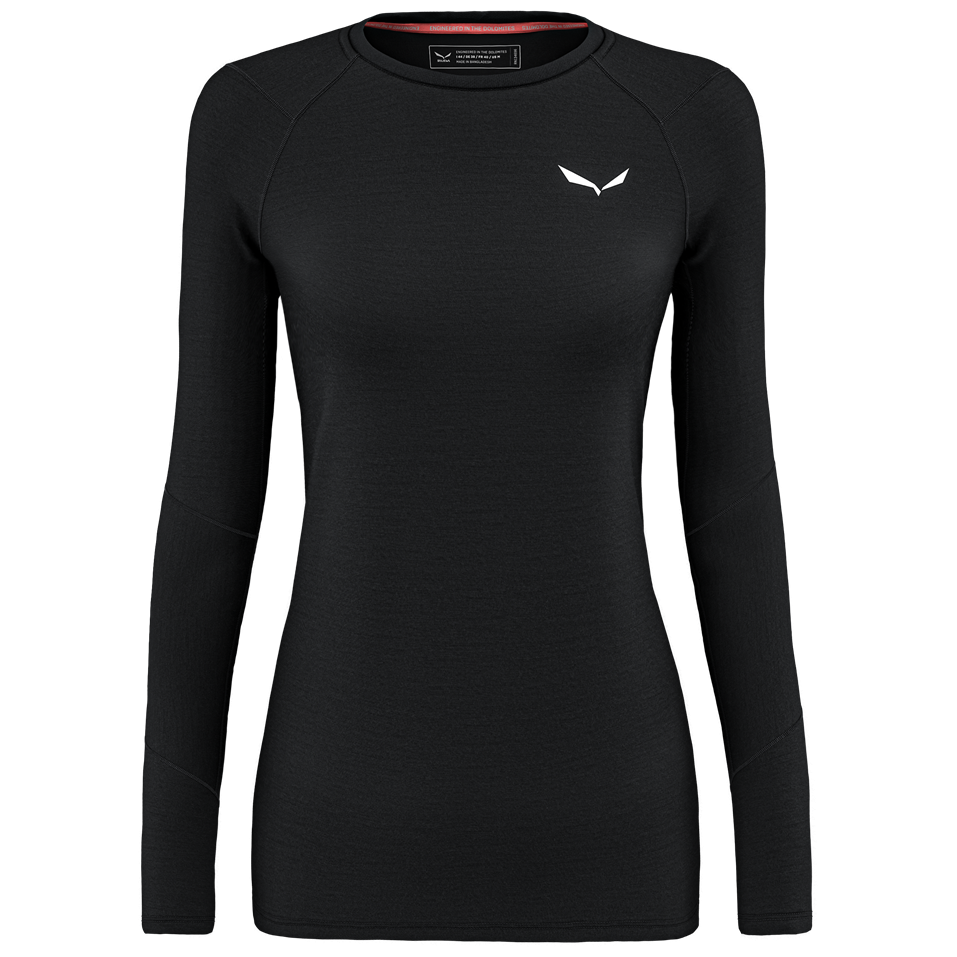 Koszulka damska Salewa Cristallo Warm Amr W L/S Tee. Rozmiar: S / Kolor: czarny/biały