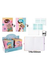 Notes z kłódką 178x130mm Kotki MIX