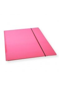 Teczka A4 z gumką lakier różowa 300gsm (10szt)
