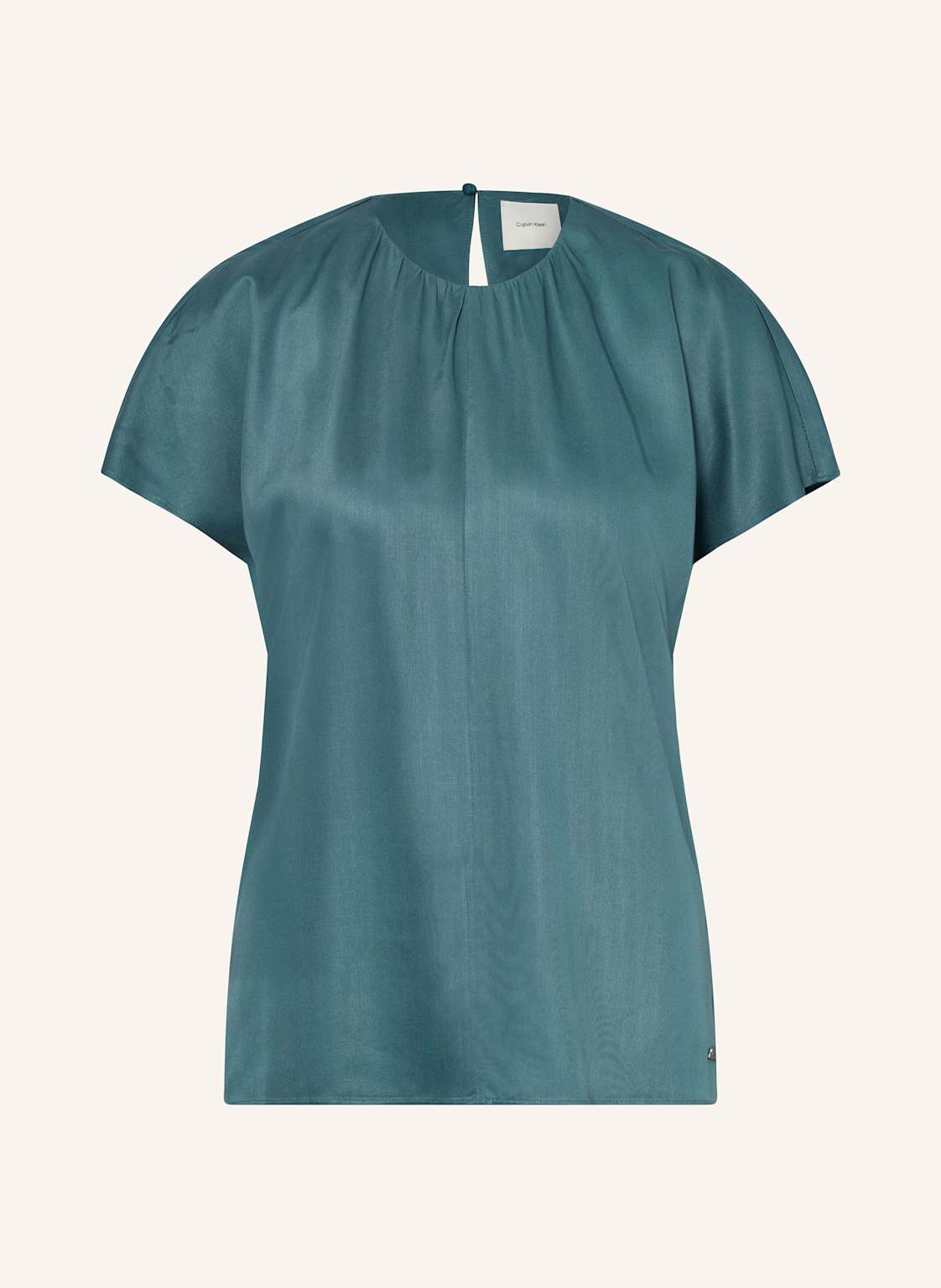 Calvin Klein Bluzka Z Satyny gruen