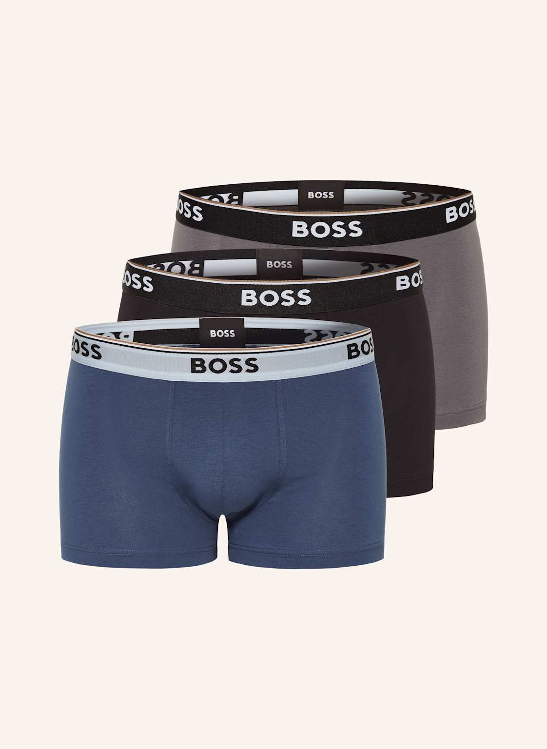 Boss Bokserki Power, 3 Szt. grau
