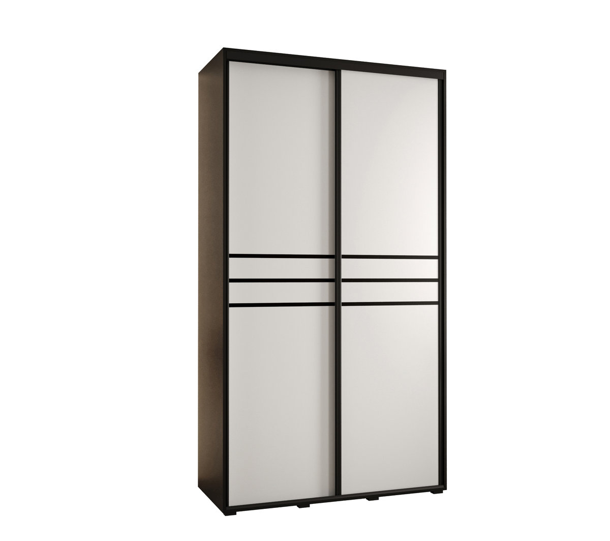 Szafa przesuwna wysoka Davos 10 140 gł. 45 czarny + biały + czarny / Abiks Meble