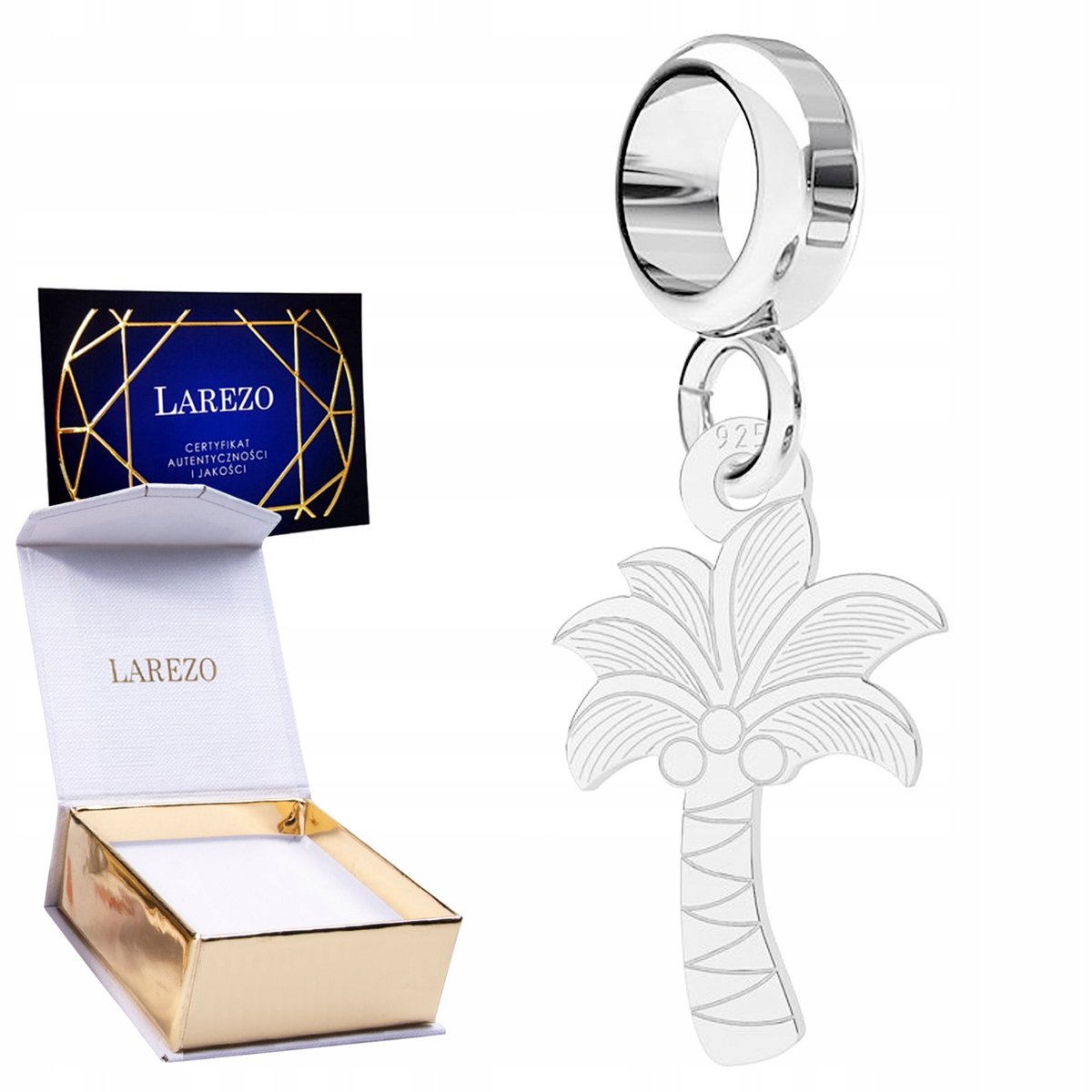 CHARMS SREBRNY Wiszący z Palmą Drzewko Drzewo Szczęścia Życia SREBRO 925
