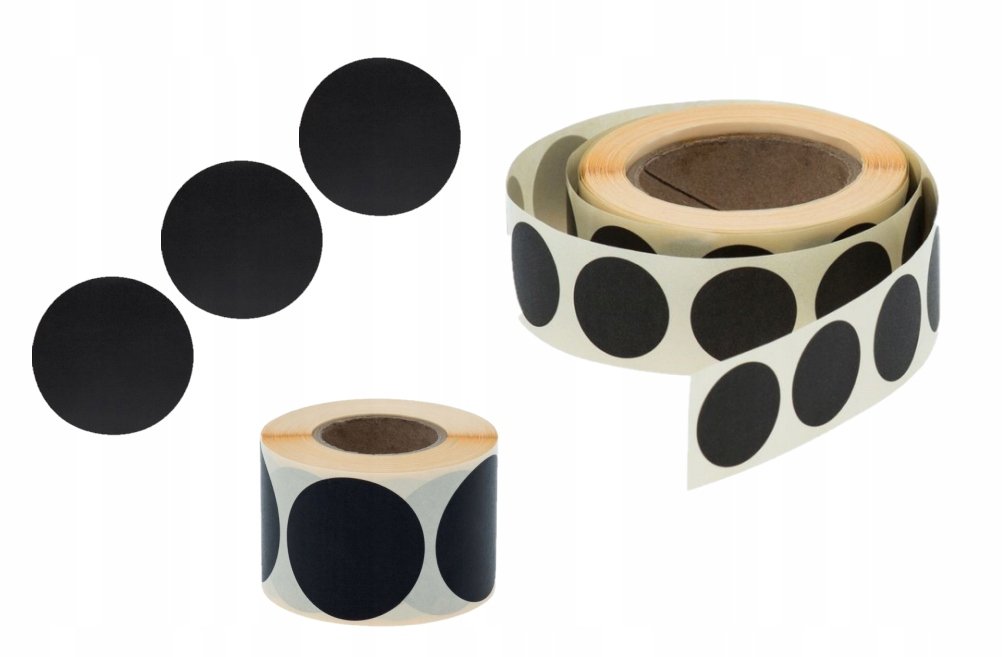 NAKLEJKI ETYKIETY NA PRZYPRAWY SŁOIKI PUSTE 40 SZT CZARNE