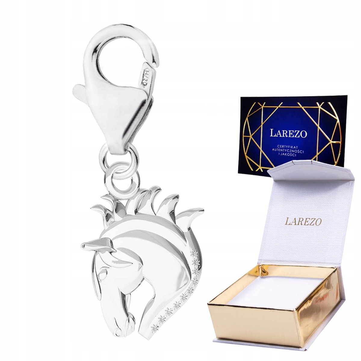 ZAWIESZKA SREBRNA Wisząca z Koniem Głowa Konia Zwierzę Konik Koń SREBRO 925