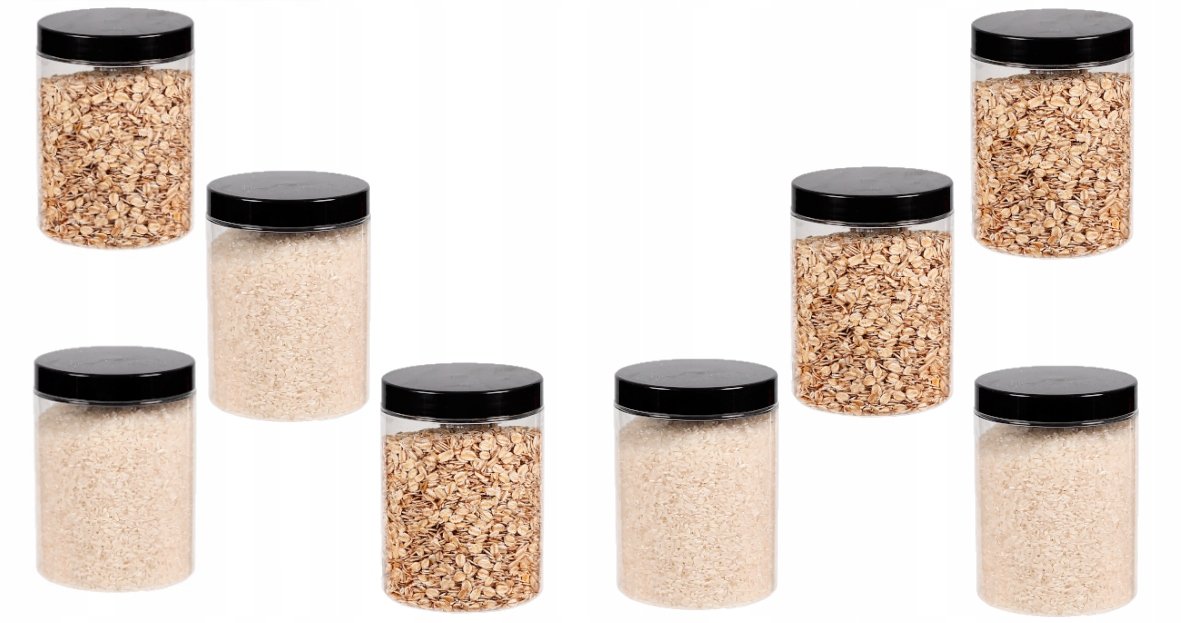 SŁOIK PLASTIKOWY 1000ML POJEMNIK NA ŻYWNOŚĆ 8SZTUK