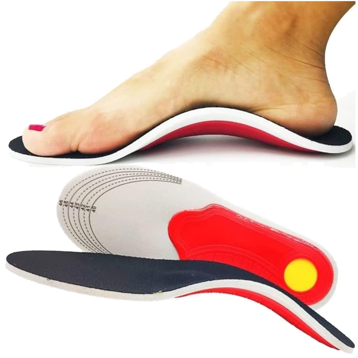 WKŁADKI DO BUTÓW EVA ORTOPEDYCZNE NA PŁASKOSTOPIE PLATFUSA SUPINUJĄCE 41-46