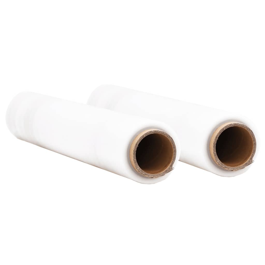 vidaXL Folia stretch 2 szt. Przezroczysta 30 μm 50 cm x 150 m
