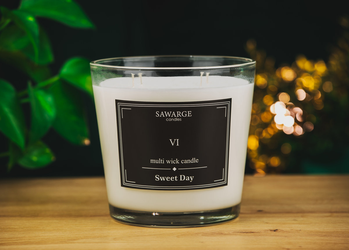 Świeca Zapachowa Sojowa No6 / 70h/Mleczne cukierki 800g/Sawarge Candles