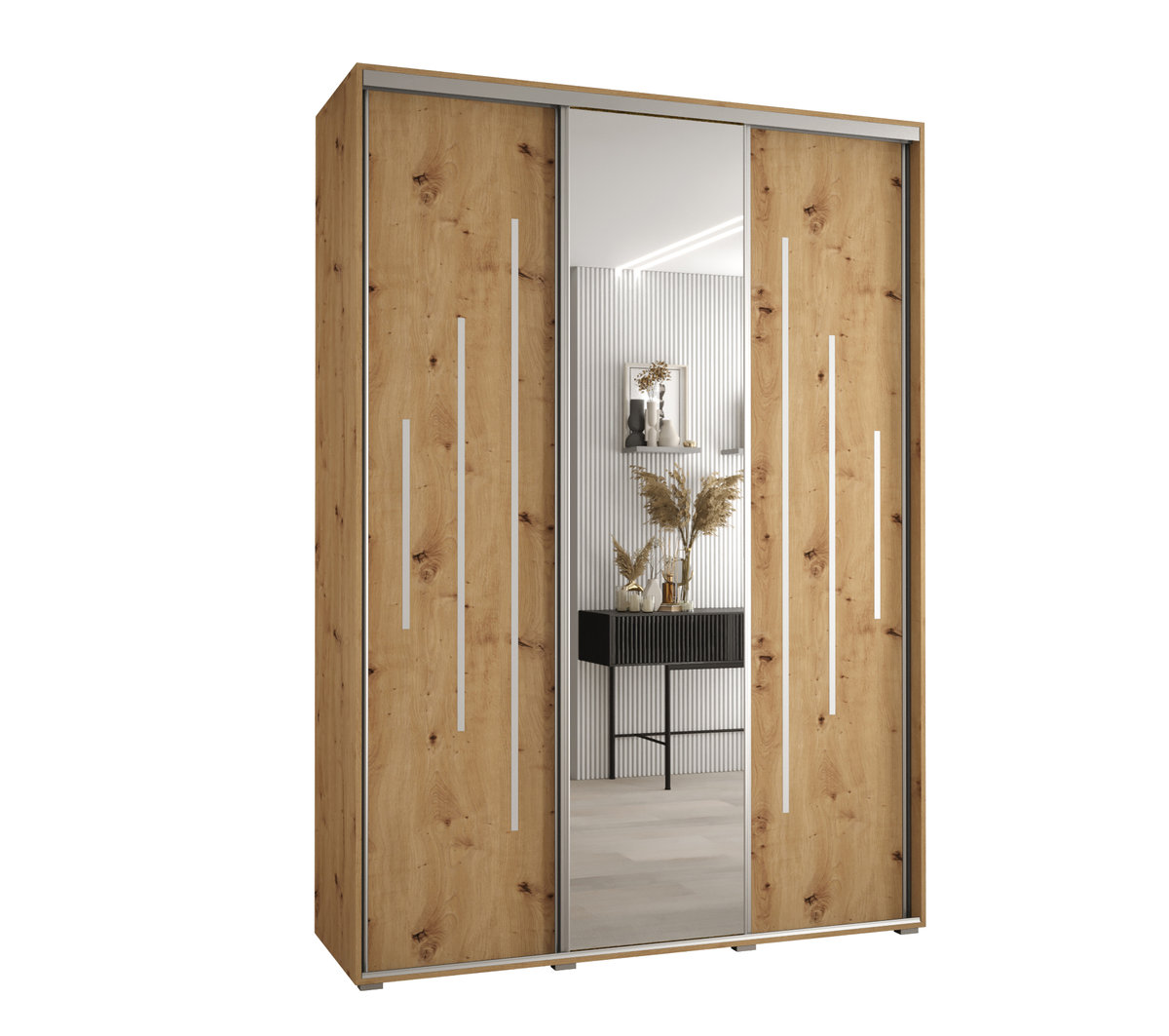 Szafa przesuwna wysoka Davos 13 170 gł. 60 artisan + artisan + srebrny