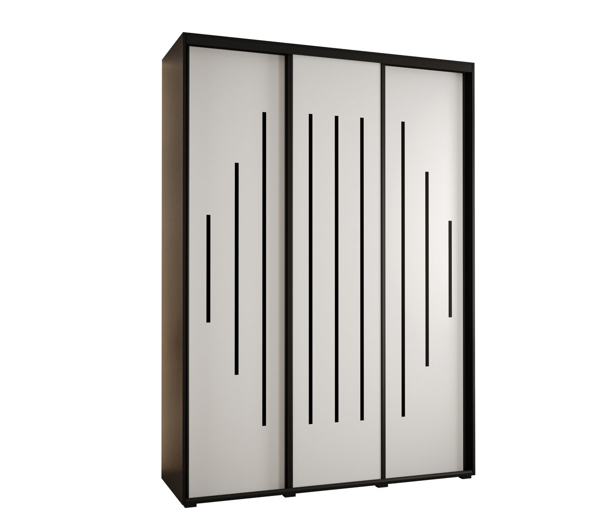 Szafa przesuwna wysoka Davos 12 170 gł. 60 czarny + biały + czarny