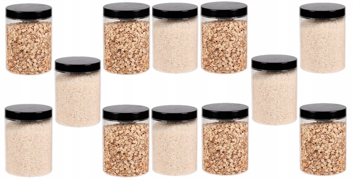 SŁOIK PLASTIKOWY 1000ML POJEMNIK NA ŻYWNOŚĆ 12SZT