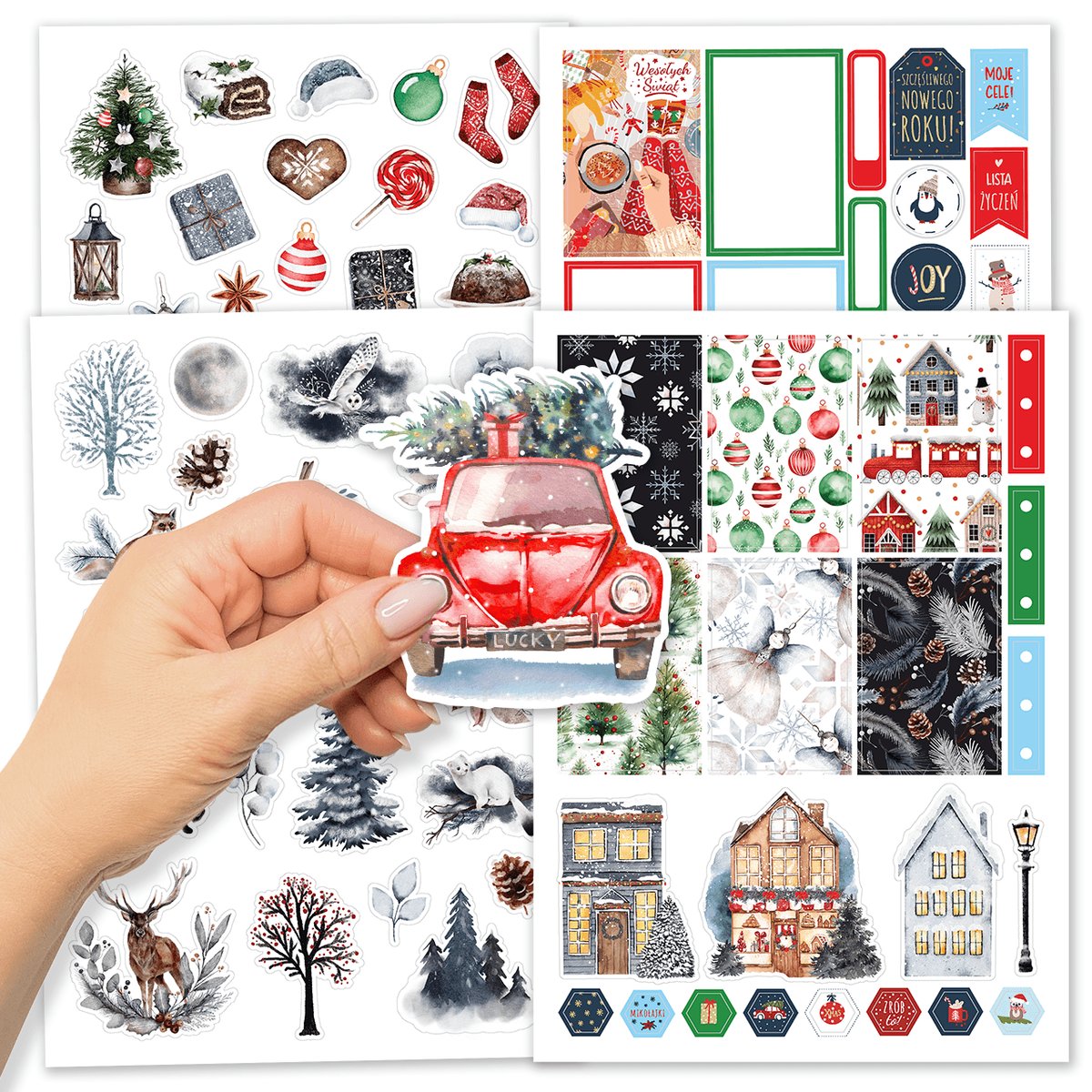 Zestaw naklejek - Zima