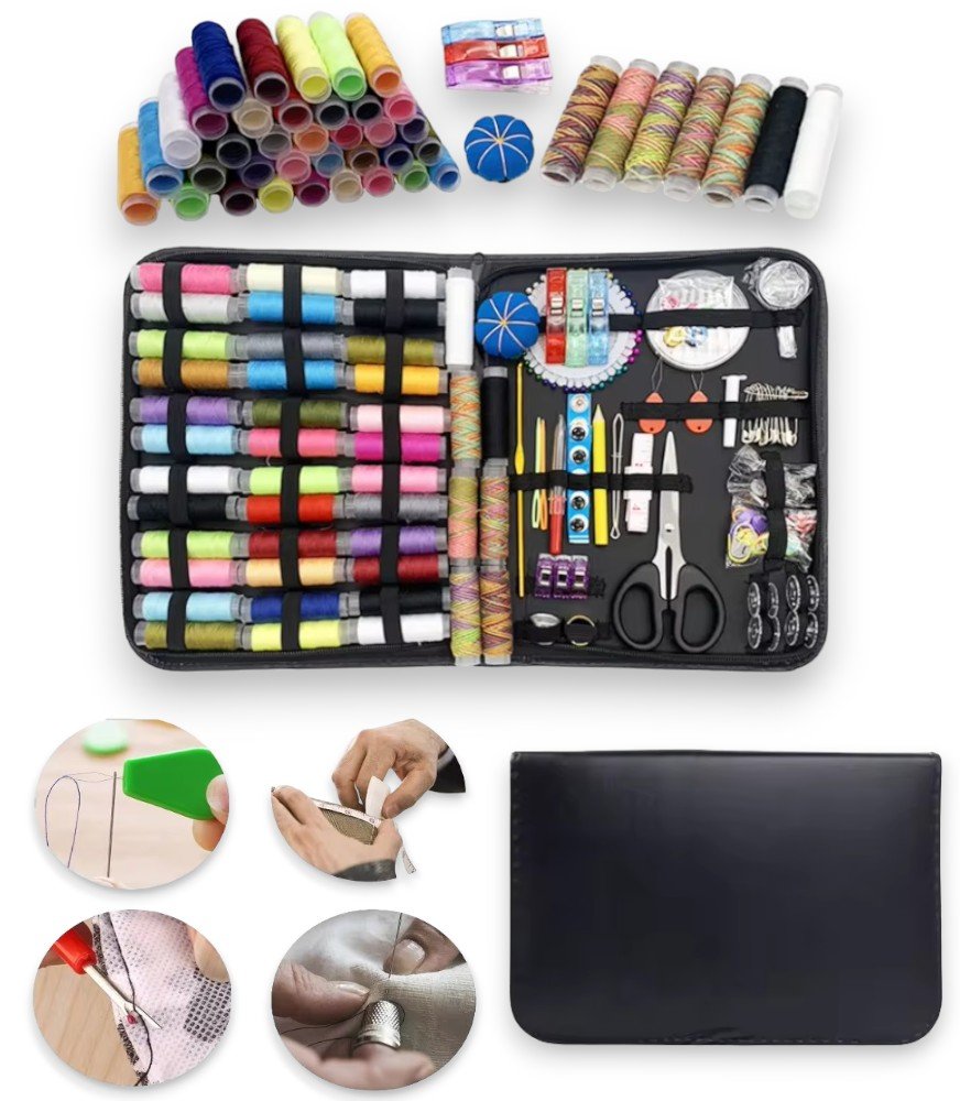 PROFESJONALNY ZESTAW DO SZYCIA PRZYBORNIK KRAWIECKI AKCESORIA NICI + ETUI